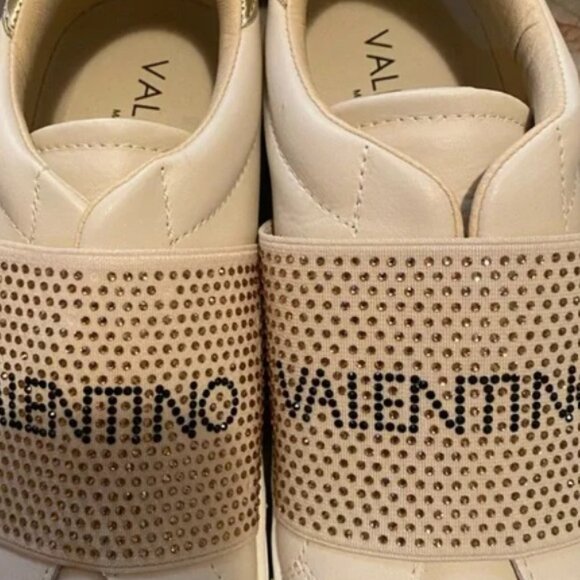 Valentino Garavani Gold Studded Logo Sneakers — With Box, Dust Bag & Tag - Picture 5 of 11